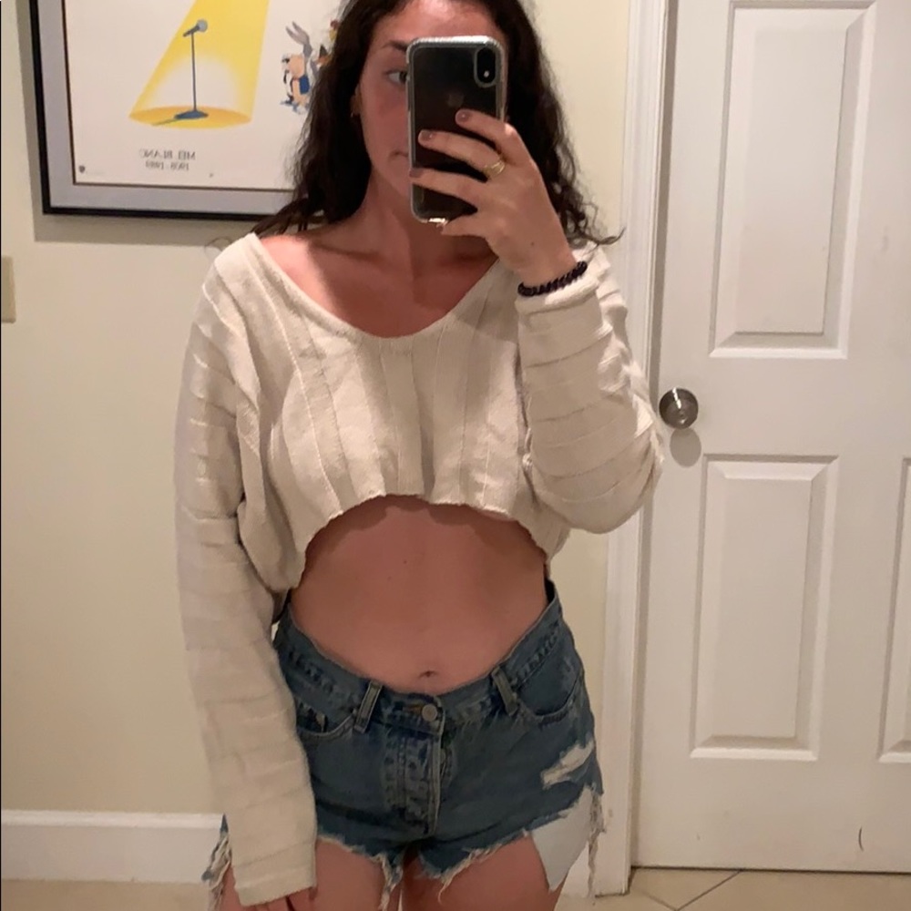 Forever 21 High Low Cropped Sweater